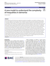 A new model to understand the complexity of inequalities in dementia COVER