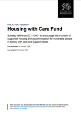 Housing with Care Fund COVER