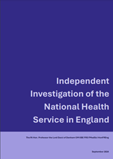 Independent Investigation of the NHS Darzi COVER